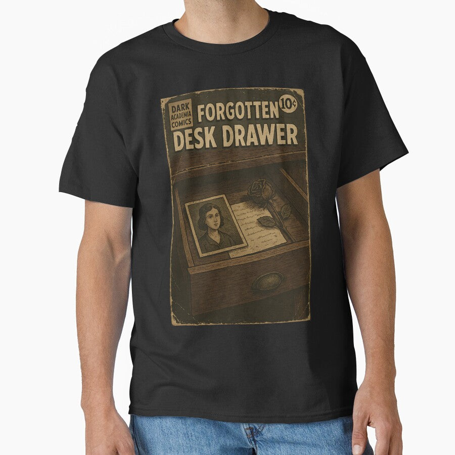 Vintage Dark Academia: Forgotten Desk Drawer by bapupa T-Shirts, Hoodie, Sweatshirt | BlankRebels.com (Image 1)