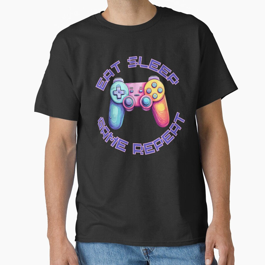 Eat Sleep Game Repeat by UtterlyCutterly T-Shirts, Hoodie, Sweatshirt | BlankRebels.com (Image 1)