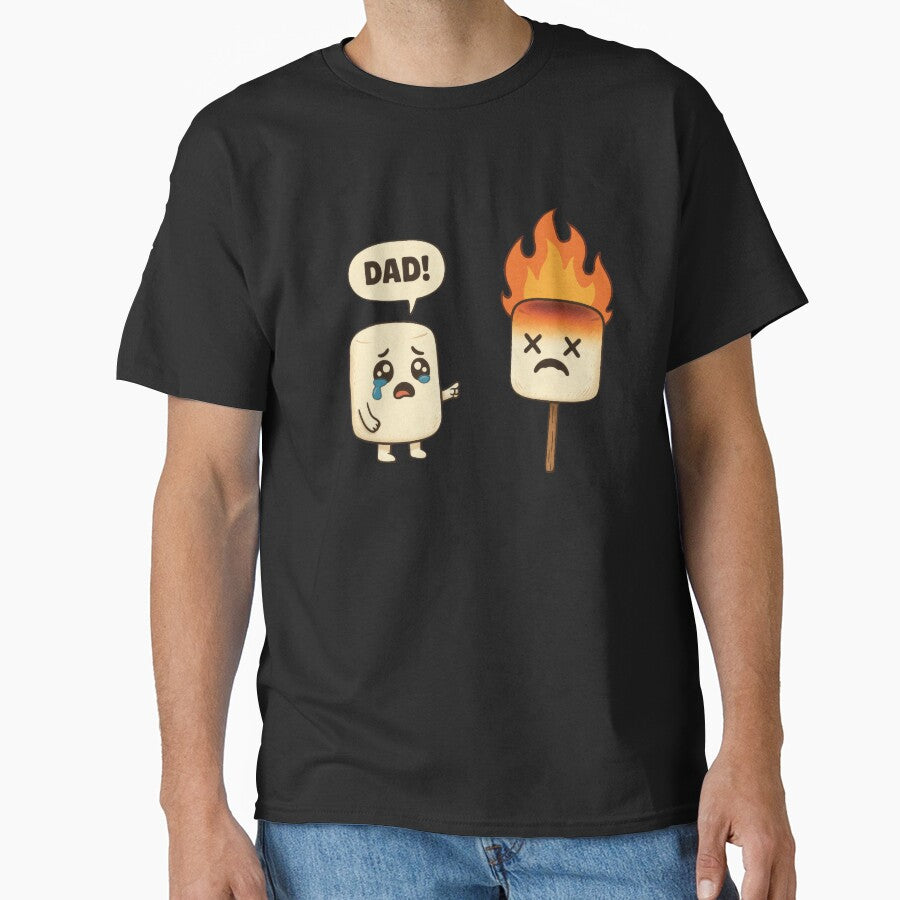 Funny Marshmallow Cartoon Fire Foodie by SphereZones T-Shirts, Hoodie, Sweatshirt | BlankRebels.com (Image 1)