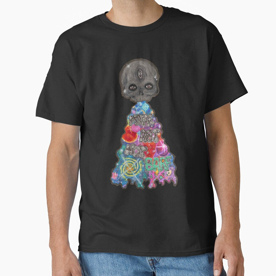 Make Art Not Barf Skull Rainbow Galaxy Illustration by ART AGAINST SOCIETY by Cali Vasaturo T-Shirts, Hoodie,... (Image 1)