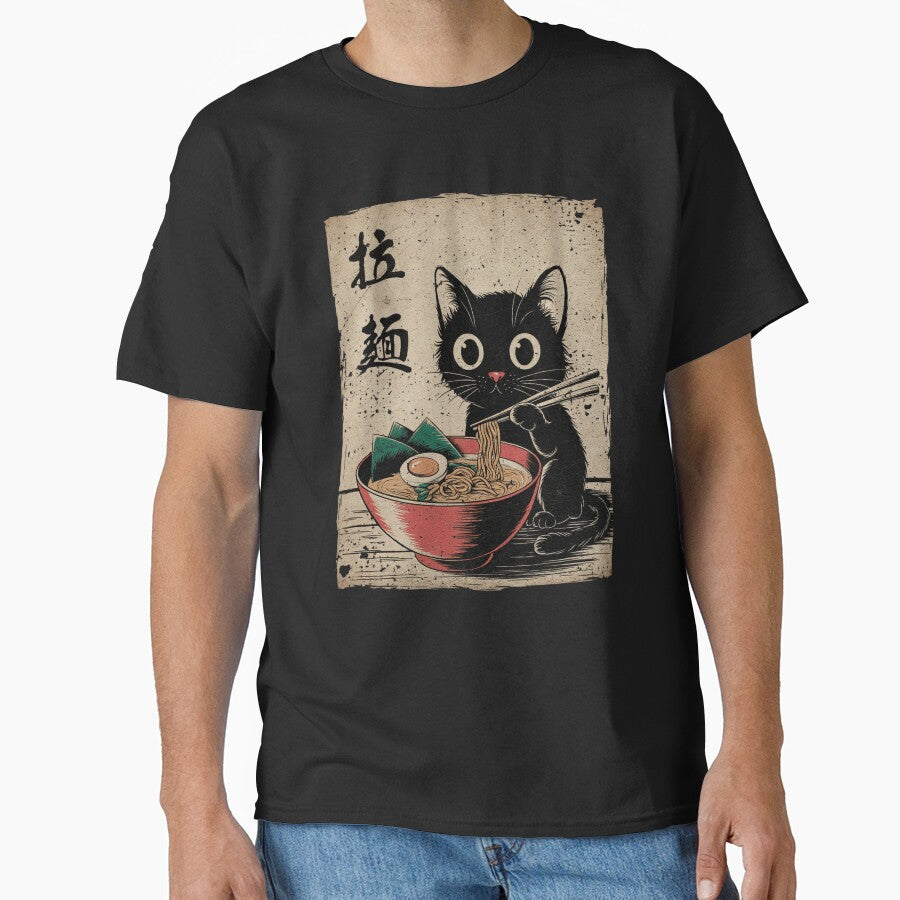 Cat Ramen Japanese Funny Graphic Tees Kawaii Cat Anime Gifts by Damcoc Hoodie, Sweatshirt | BlankRebels.com (Image 1)