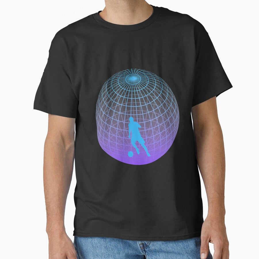 Soccer Player On Vaporwave Background by BundlerVq T-Shirts, Hoodie, Sweatshirt | BlankRebels.com (Image 1)