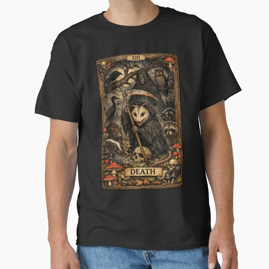 Death Opossum Tarot Card by Poppy the Opossum T-Shirts, Hoodie, Sweatshirt | BlankRebels.com (Image 1)