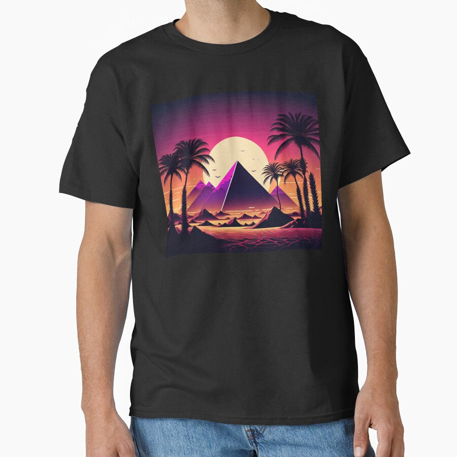 Pyramid Dreams: A Retro Futuristic Fantasy by Mullet Monkey T-Shirts, Hoodie, Sweatshirt | BlankRebels.com (Image 1)
