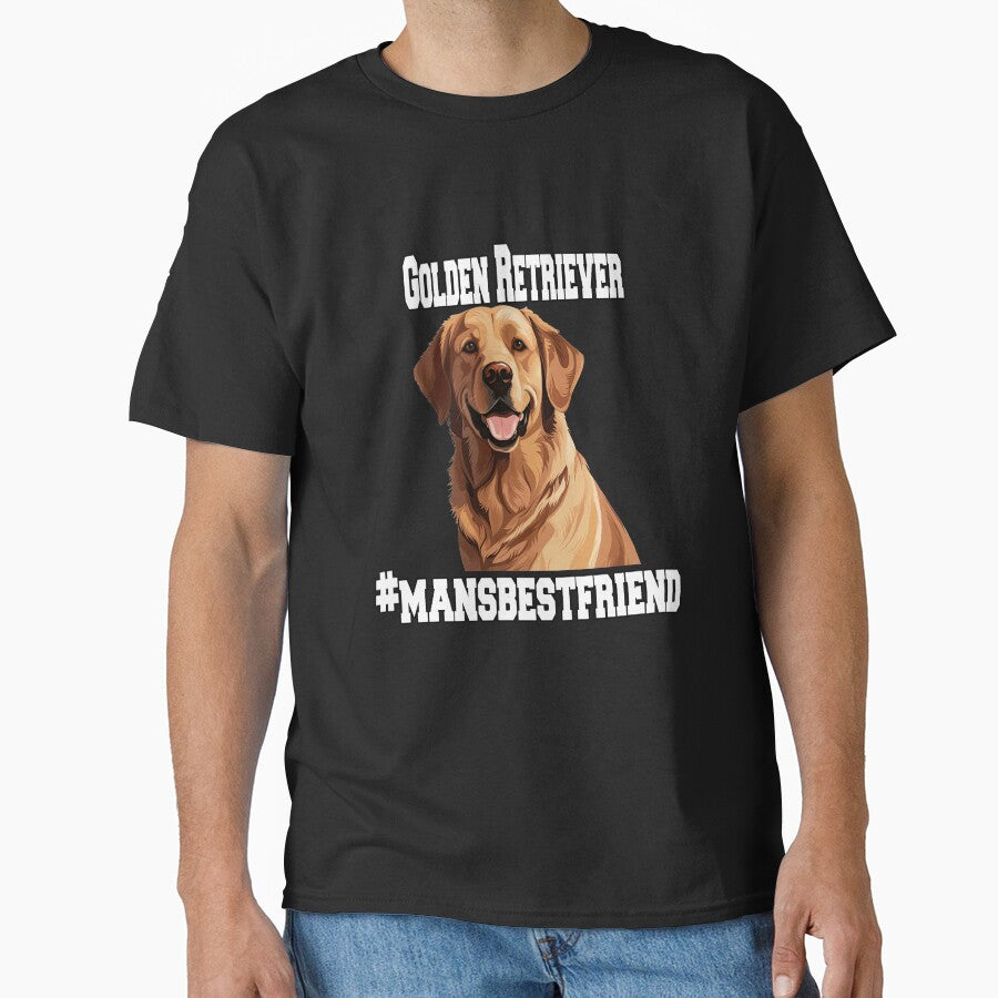 Golden Retriever Dog Owner Golden Retriever #mansbestfriend by fantasticdesign T-Shirts, Hoodie, Sweatshirt (Image 1)