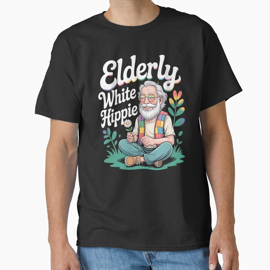 Elderly White Hippie by Redgiant87x T-Shirts, Hoodie, Sweatshirt | BlankRebels.com (Image 1)