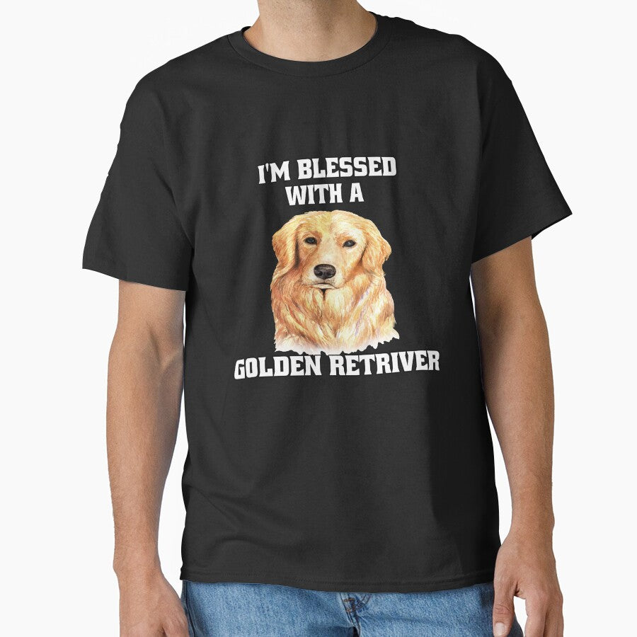 Golden Retriever Dog Pet Owner I'm Blessed With A Golden Retriever by fantasticdesign T-Shirts, Hoodie, Sweatshirt (Image 1)