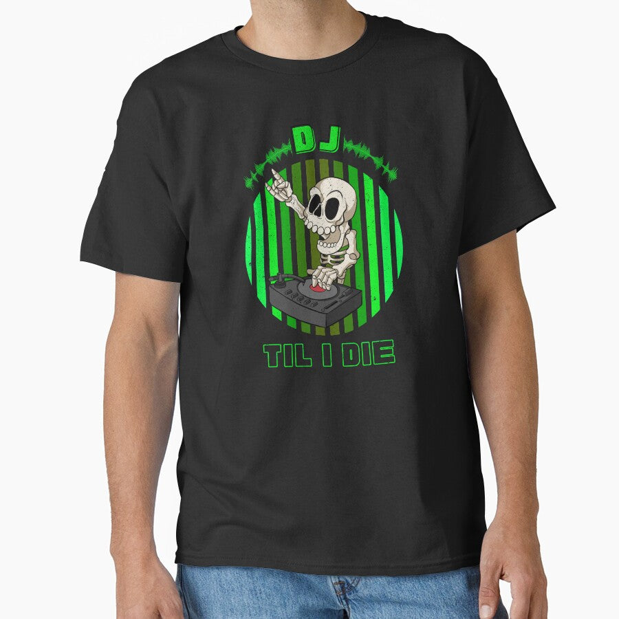 Vintage DJ Til I Die - Skeleton by madtoyman T-Shirts, Hoodie, Sweatshirt | BlankRebels.com (Image 1)