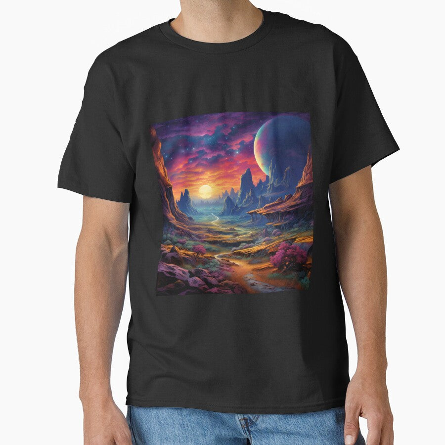 Fantasy Landscape - Kaleidoscope Canyons by Fantasy Masterpiece T-Shirts, Hoodie, Sweatshirt | BlankRebels.com (Image 1)