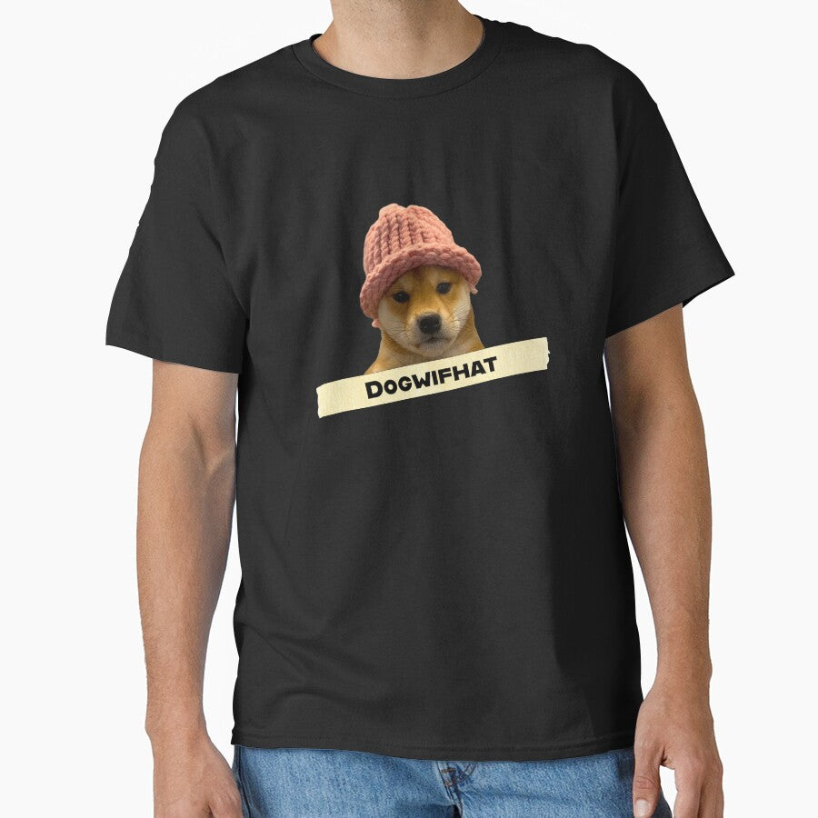 Dogwifhat WIF Logo - Crypto Coin by CryptooBull T-Shirts, Hoodie, Sweatshirt | BlankRebels.com (Image 1)
