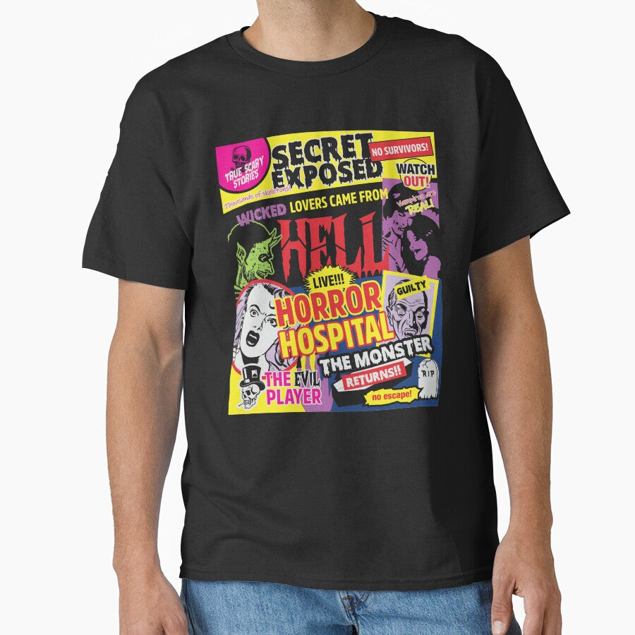 Halloween Poster Retro Comics Style by jazzworldquest T-Shirts, Hoodie, Sweatshirt | BlankRebels.com (Image 1)