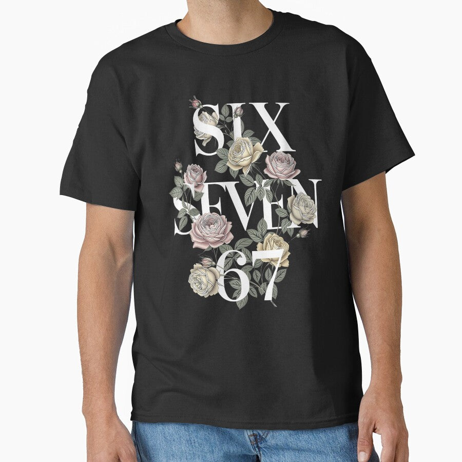 Vintage 67 Six Seven Meme Floral Boho Wildflower 6 7 by JuneLisa1 T-Shirts, Hoodie, Sweatshirt | BlankRebels.com (Image 1)