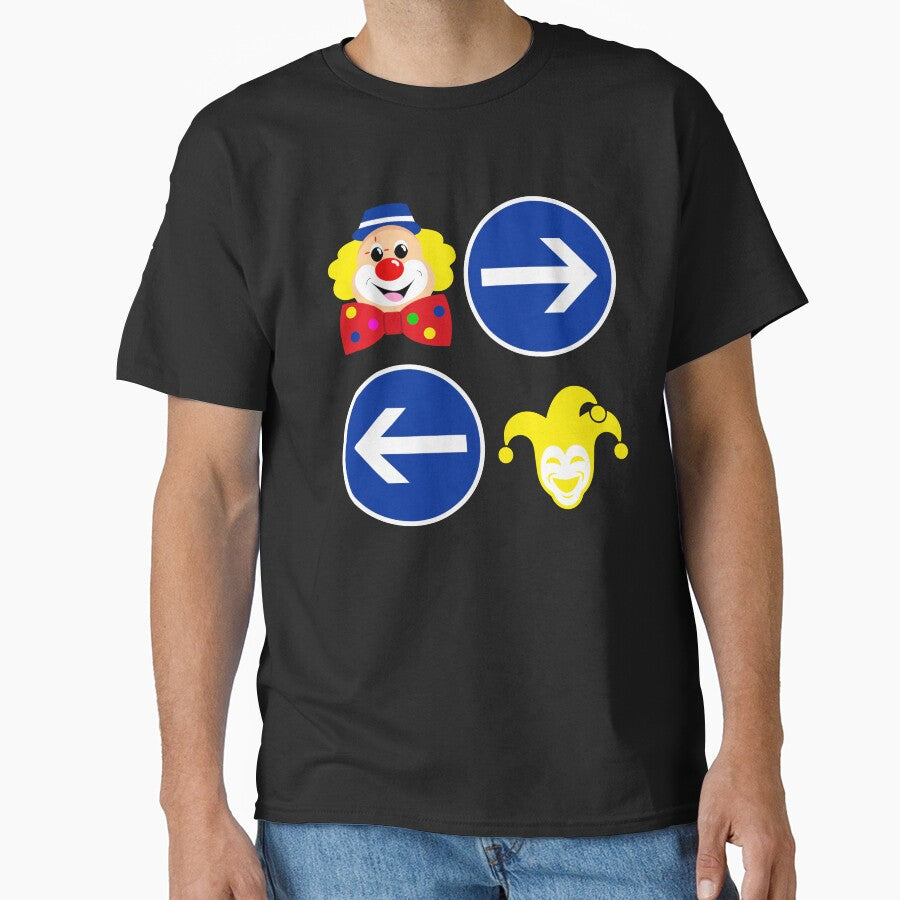 Sarcastic Dark Humor Road Sign Clowns Jokers T-Shirts, Hoodie, Sweatshirt