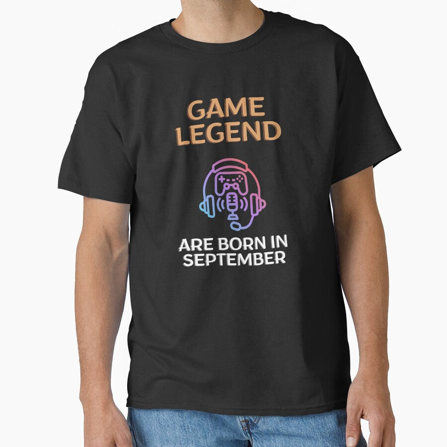 Game legend - Born in September - BW by Nemesiscrowd T-Shirts, Hoodie, Sweatshirt | BlankRebels.com (Image 1)