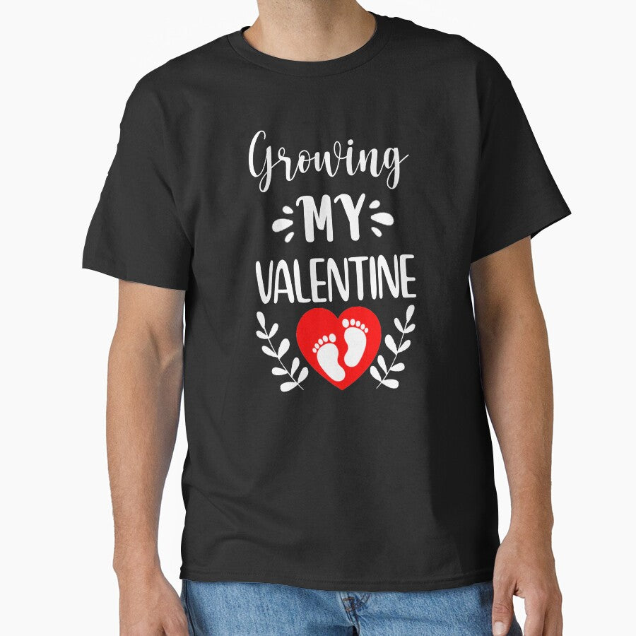 Mommy Valentines Day Gift: Growing My Valentine by AMINE  ★★★★★ T-Shirts, Hoodie, Sweatshirt | BlankRebels.com (Image 1)