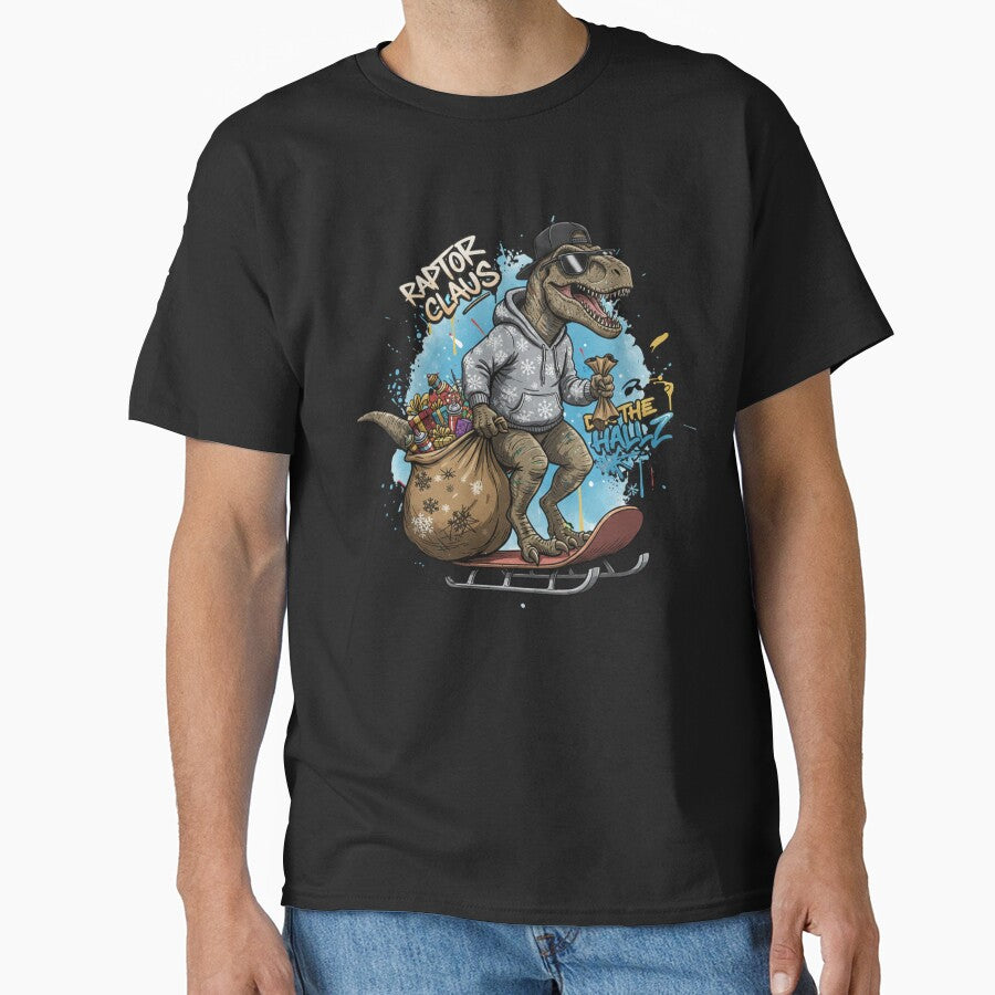 Christmas DJ Dinosaur – Snow Beats Triceratops by MiszungART T-Shirts, Hoodie, Sweatshirt | BlankRebels.com (Image 1)