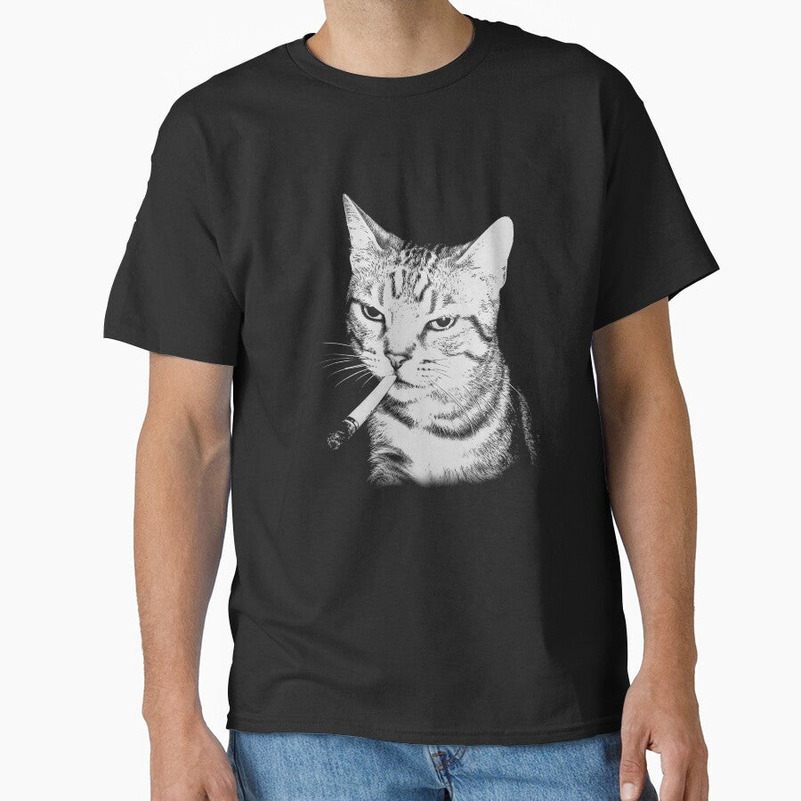 Cat Smoking Meme Funny by MelenebStore T-Shirts, Hoodie, Sweatshirt | BlankRebels.com (Image 1)