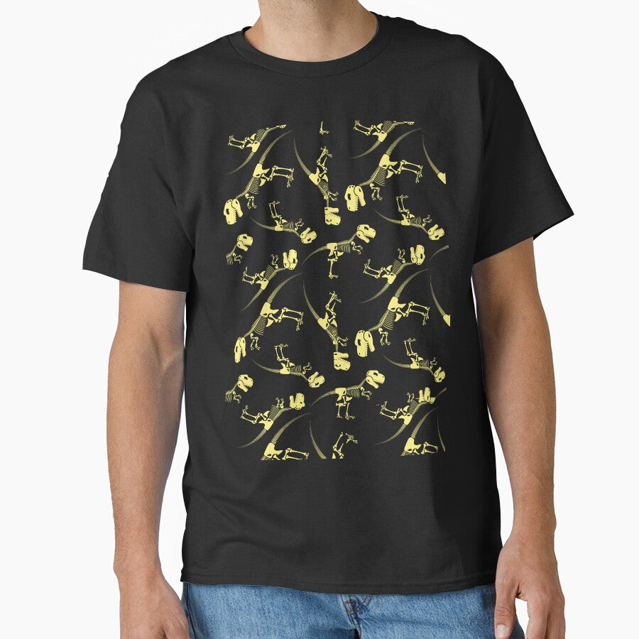 Dinosaur Skeleton Pattern by cgroenewald T-Shirts, Hoodie, Sweatshirt | BlankRebels.com (Image 1)