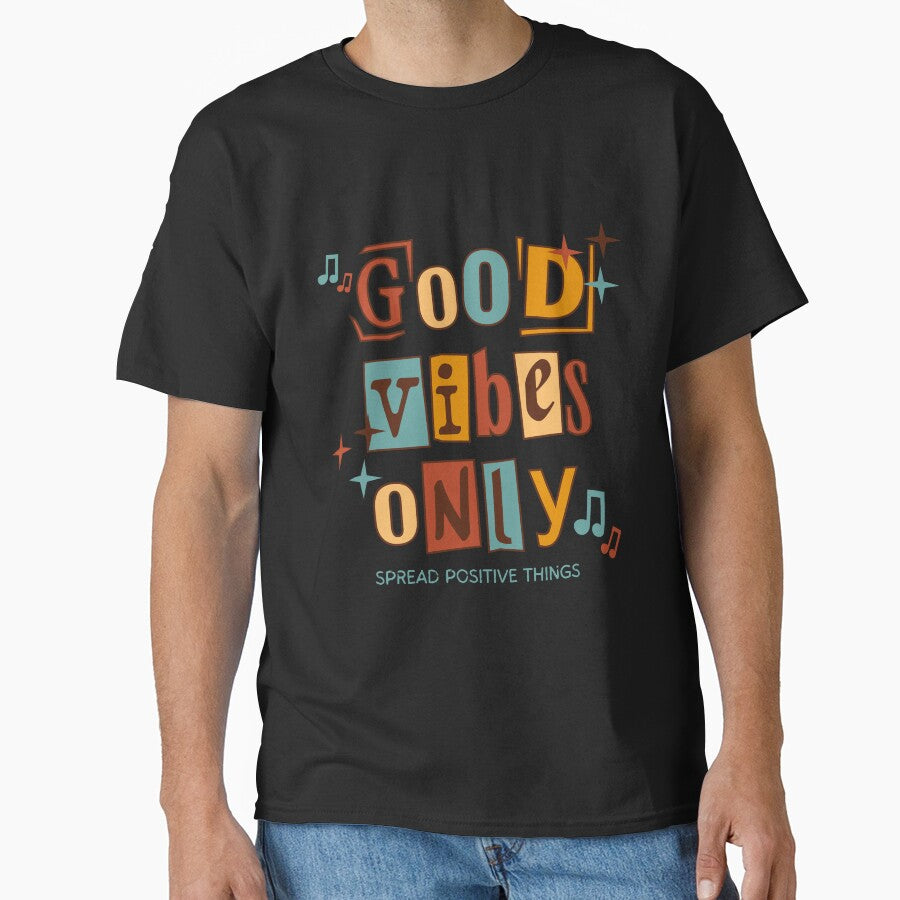 Good Vibes Only  good vibes only, positive vibes, aspirational, lotus, flower, nature, yellow, 70s feeling , be... (Image 1)