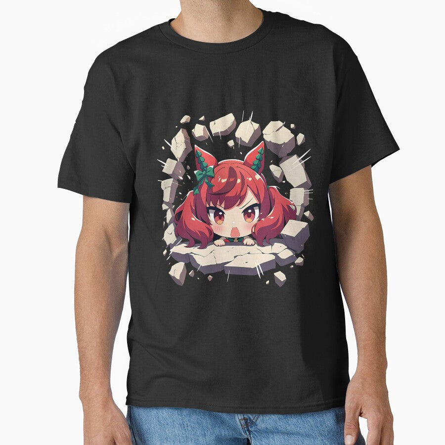 Nice Nature Uma Musume Pretty Derby Chibi Peeking Anime by TorbenKuhano T-Shirts, Hoodie, Sweatshirt (Image 1)
