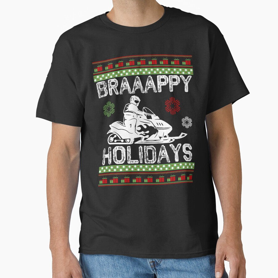 Christmas - Snowmobile Christmas by UnknownArtistt T-Shirts, Hoodie, Sweatshirt | BlankRebels.com (Image 1)