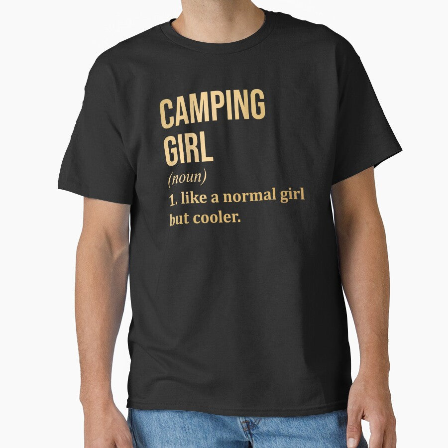 Camping Girl Definition in Gold by XCIV T-Shirts, Hoodie, Sweatshirt | BlankRebels.com (Image 1)