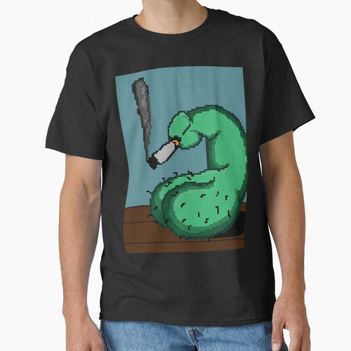 "Cigarette Break Pixel in Green" by KatBlouchArt T-Shirts, Hoodie, Sweatshirt | BlankRebels.com (Image 1)