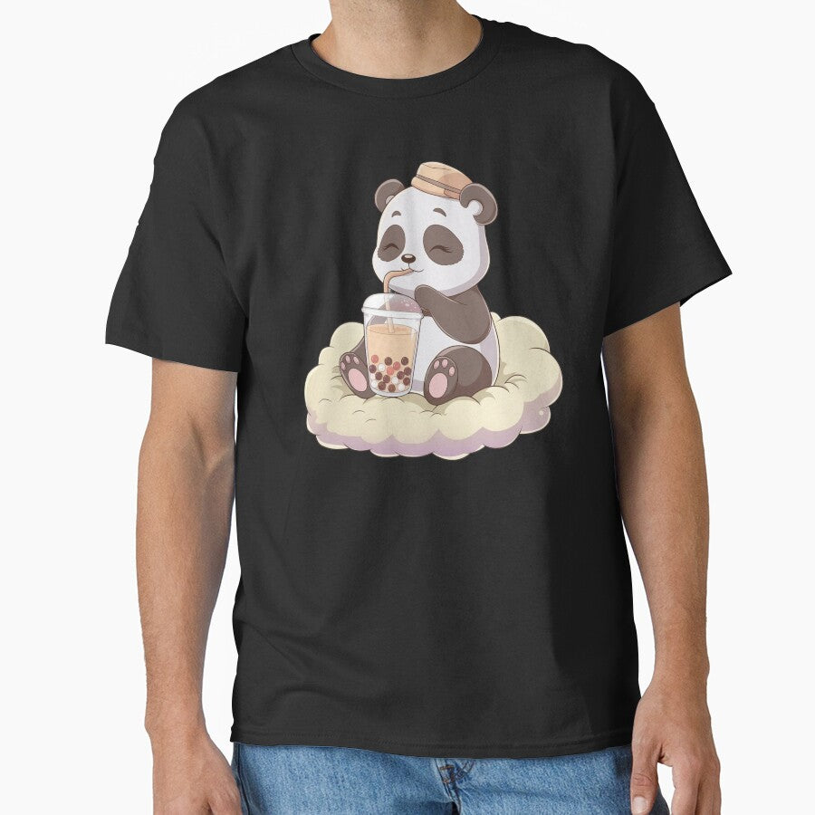Cute Little Panda Drinking Bubble Tea by MarcoVerus T-Shirts, Hoodie, Sweatshirt | BlankRebels.com (Image 1)