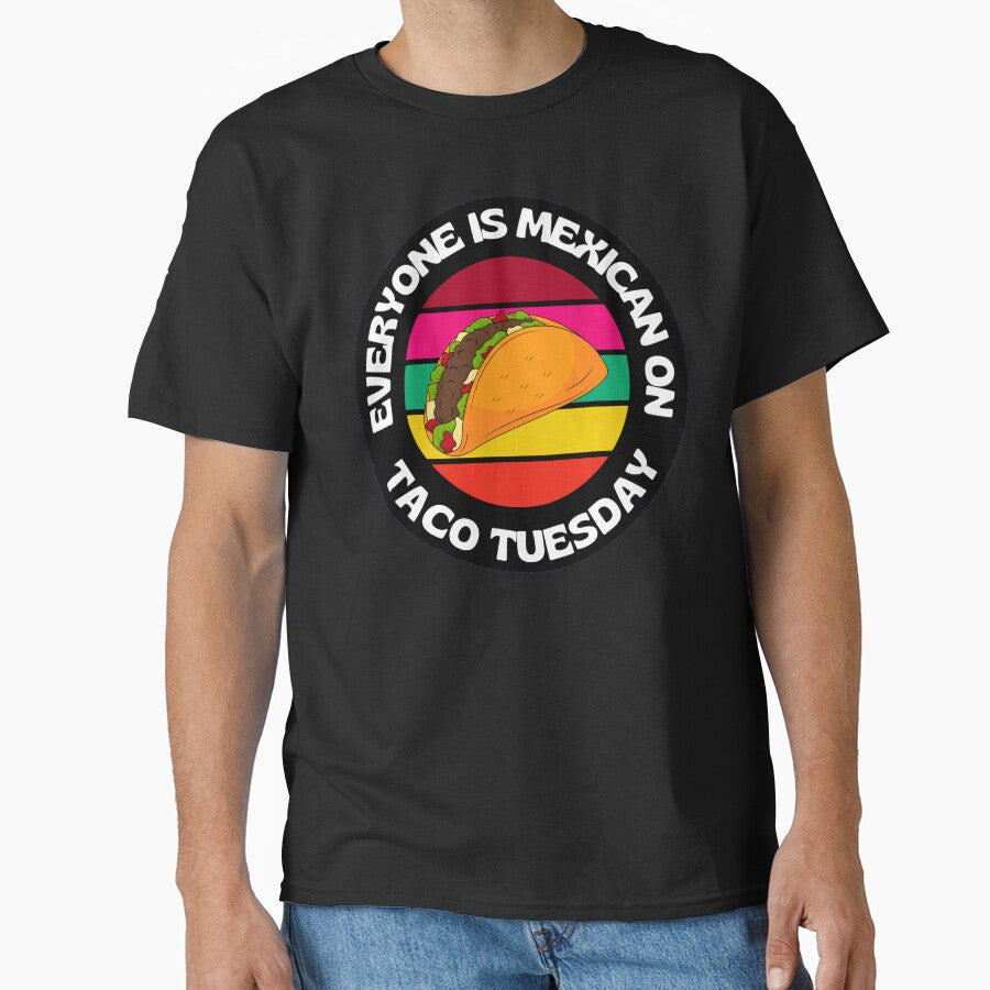 Everyone Is Mexican On Taco Tuesday Retro Taco by RGRamsey T-Shirts, Hoodie, Sweatshirt | BlankRebels.com (Image 1)