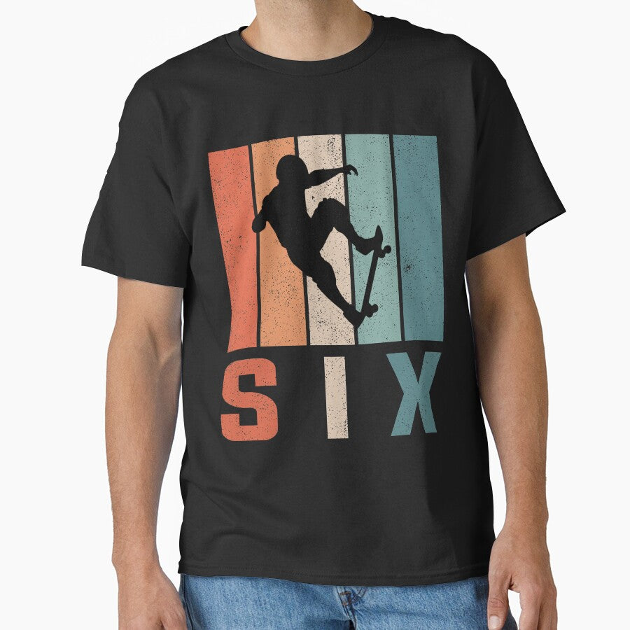 6th Birthday Skateboard Retro 6 Years Old by RetroStyle247 T-Shirts, Hoodie, Sweatshirt | BlankRebels.com (Image 1)