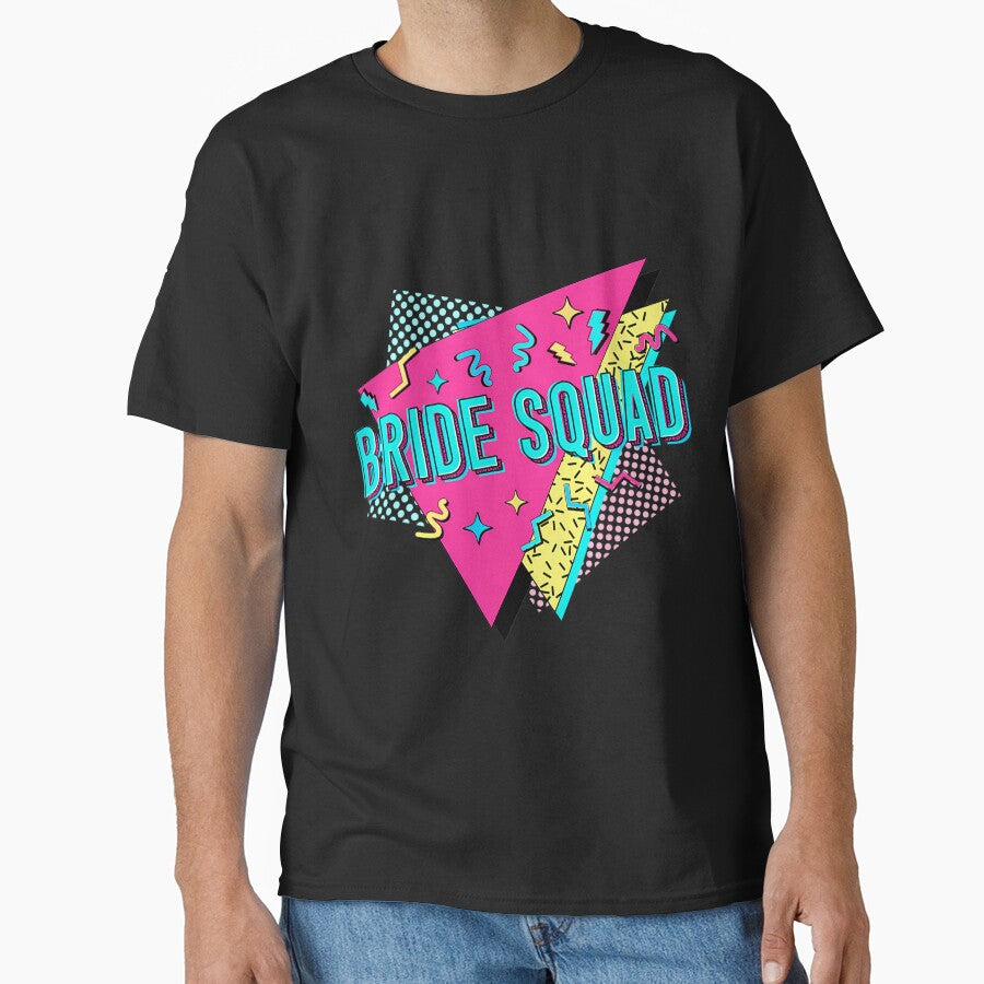 90s Bride Squad Retro Bride Crew of the 90s Bachelorette by clmeugkpadv28 T-Shirts, Hoodie, Sweatshirt (Image 1)