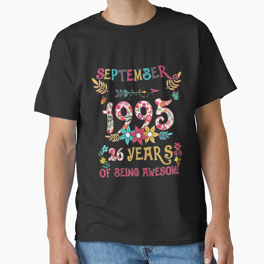 1995 Awesome Since 26th Birthday September Girl by caral8 T-Shirts, Hoodie, Sweatshirt | BlankRebels.com (Image 1)