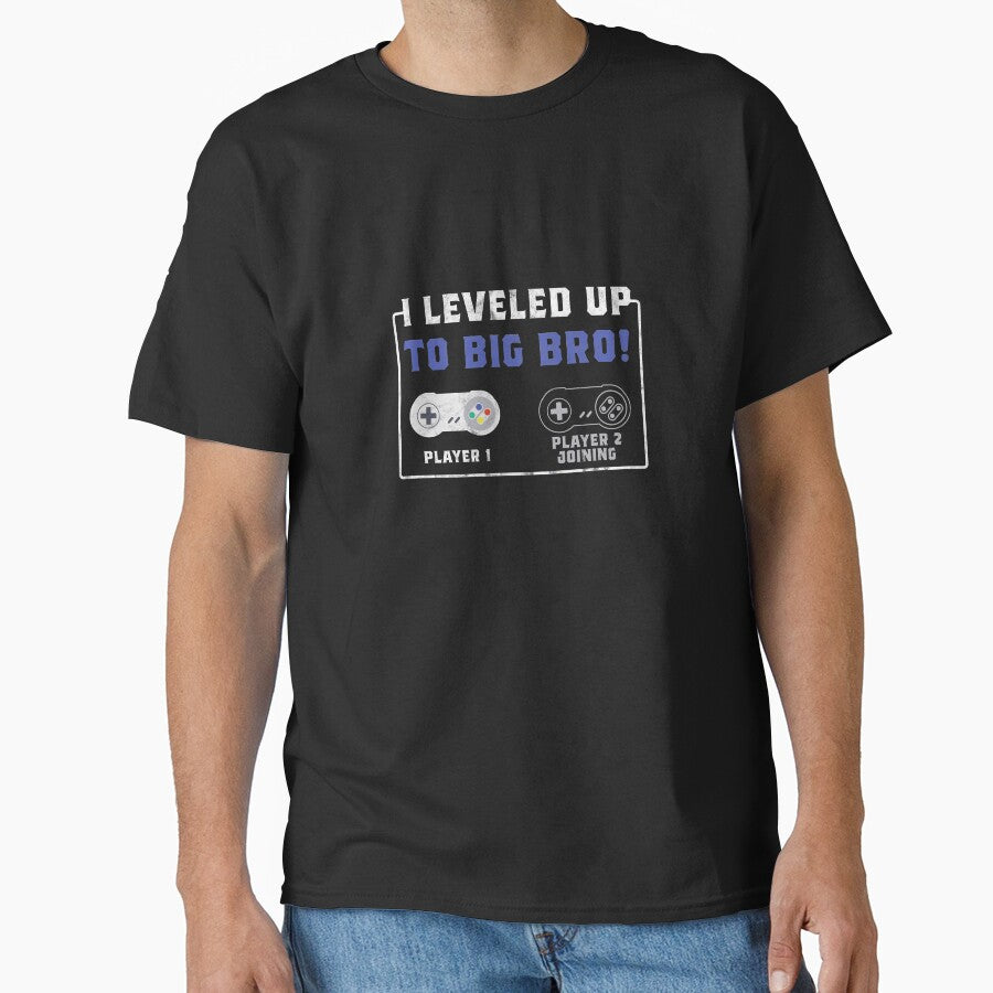 Level Up Gamer Player Big Bro Brother Gift by Pubi T-Shirts, Hoodie, Sweatshirt | BlankRebels.com (Image 1)