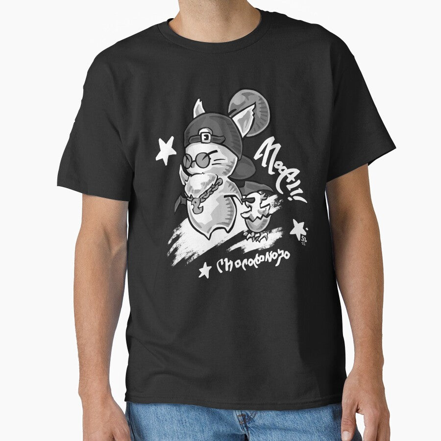 Street Moogle & Chocobo Chick Based Game Item Final Fantasy 14 Online Graffiti T-Shirts, Hoodie, Sweatshirt