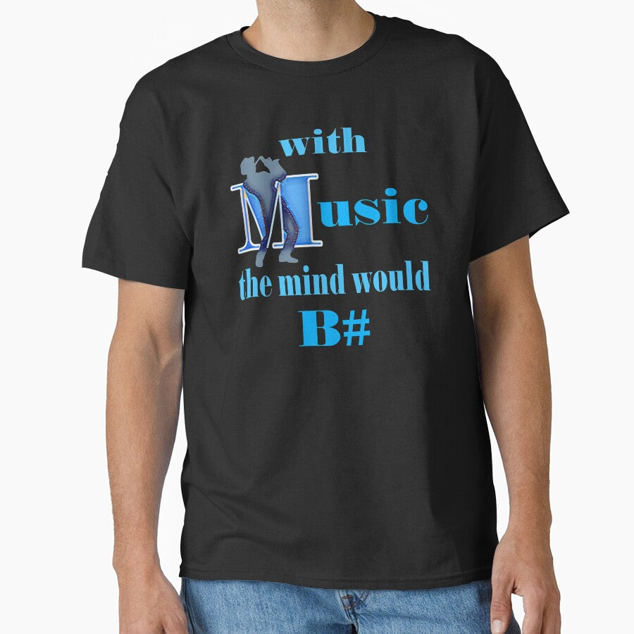 music design. saxophone design,with music, the mind would be sharp by doctors-apparel T-Shirts, Hoodie, Sweatshirt (Image 1)