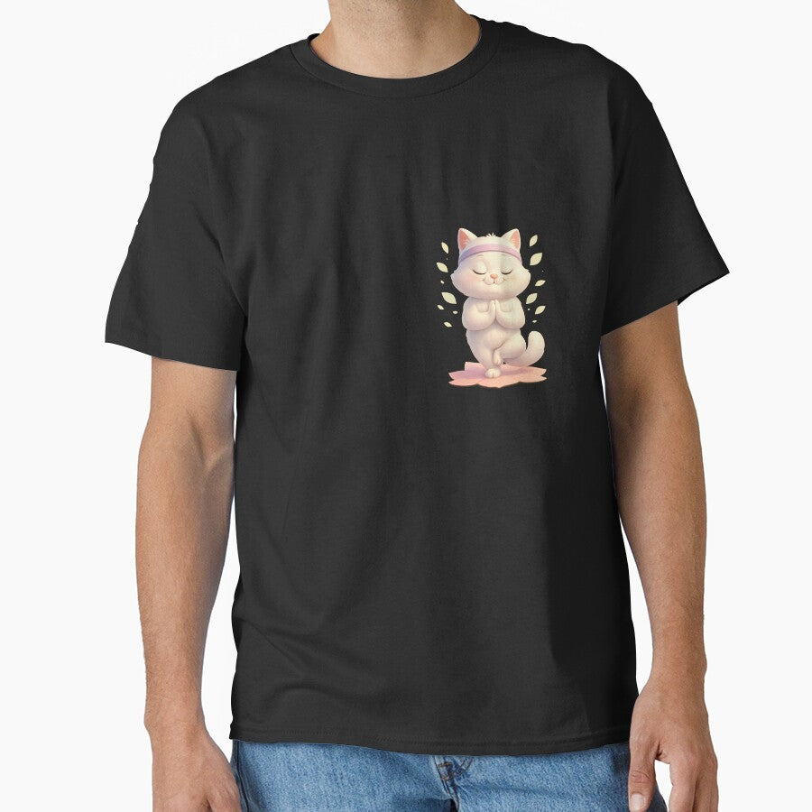 Zen Cat Yogi T-Shirt – Peaceful Kitty Yoga Apparel by MarandSviet Hoodie, Sweatshirt | BlankRebels.com (Image 1)