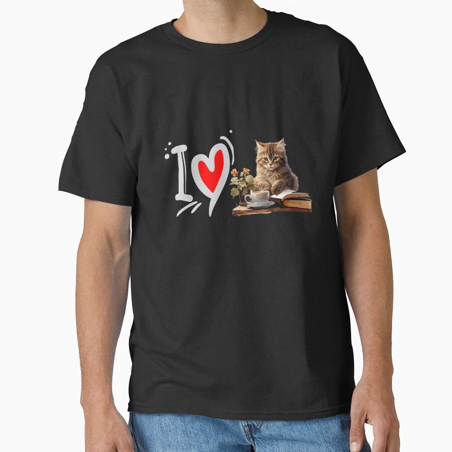I love cat and books and tea by Mateusz Majcherek T-Shirts, Hoodie, Sweatshirt | BlankRebels.com (Image 1)