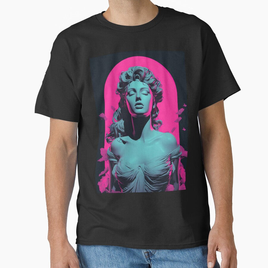Techno Echoes: Timeless Bust in Neon Network by Mullet Monkey T-Shirts, Hoodie, Sweatshirt | BlankRebels.com (Image 1)