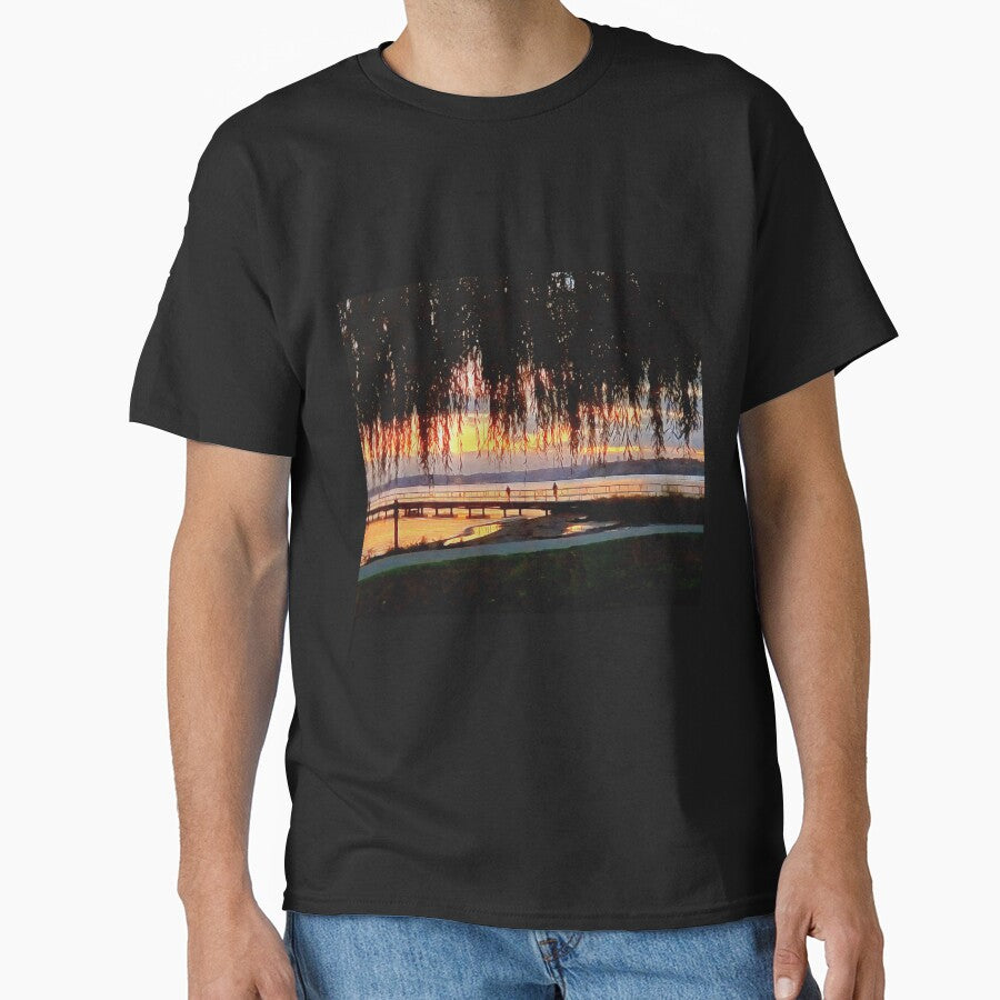 Sunset Through the Trees at Juanita Beach by SeaChangeDesign T-Shirts, Hoodie, Sweatshirt | BlankRebels.com (Image 1)