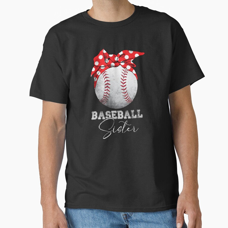 Baseball Sister Vintage Messy Bun Funny Mothers Day by MichelSorour T-Shirts, Hoodie, Sweatshirt | BlankRebels.com (Image 1)