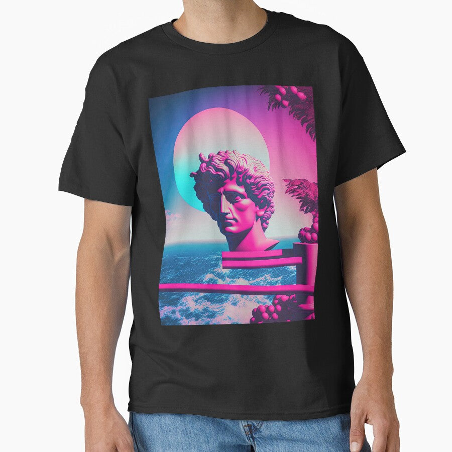 Retro Futurism: A Vaporwave Fusion of Past and Present by Mullet Monkey T-Shirts, Hoodie, Sweatshirt (Image 1)