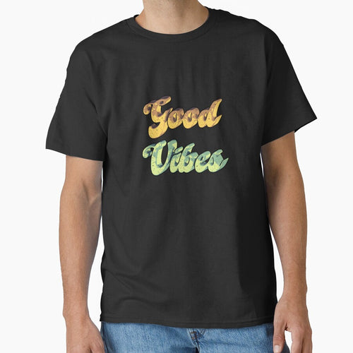'Good Vibes' retro typography for positive energy by trepiu T-Shirts, Hoodie, Sweatshirt | BlankRebels.com (Image 1)