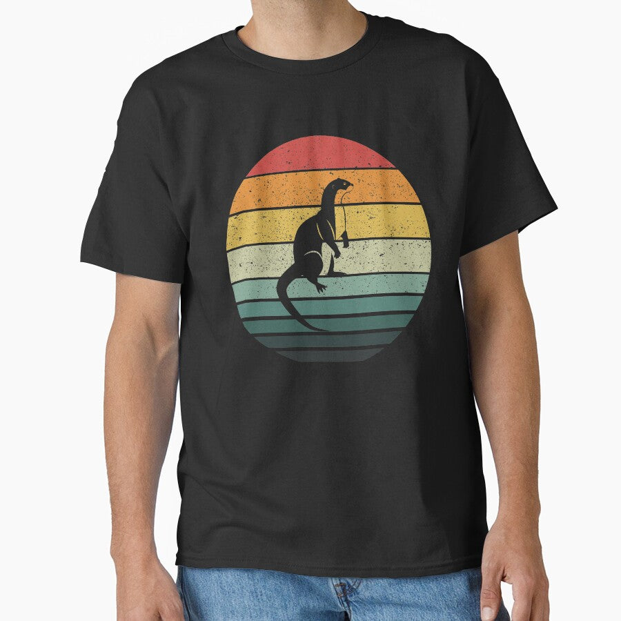 Vintage Retro Sunset Otter by RamizHusic T-Shirts, Hoodie, Sweatshirt | BlankRebels.com (Image 1)