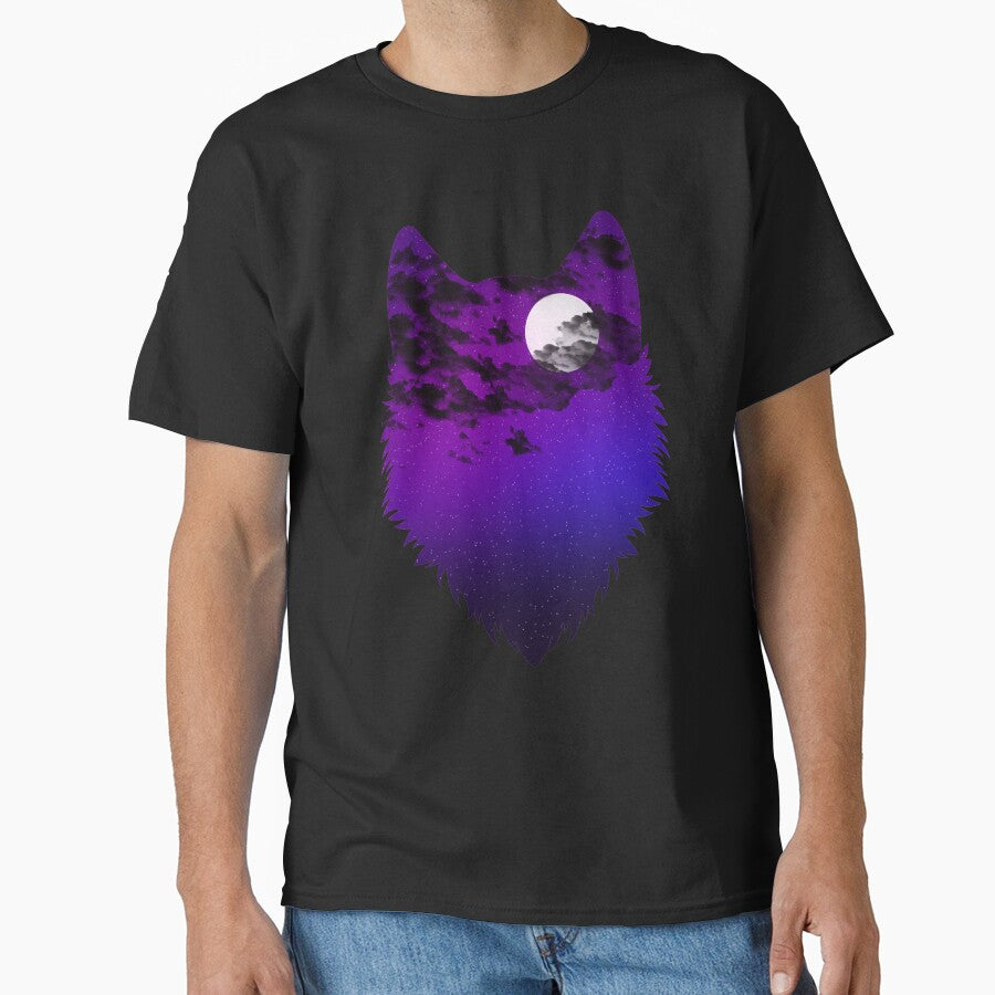 Nebula sky scene inside wolf by Designs Of all kinds T-Shirts, Hoodie, Sweatshirt | BlankRebels.com (Image 1)