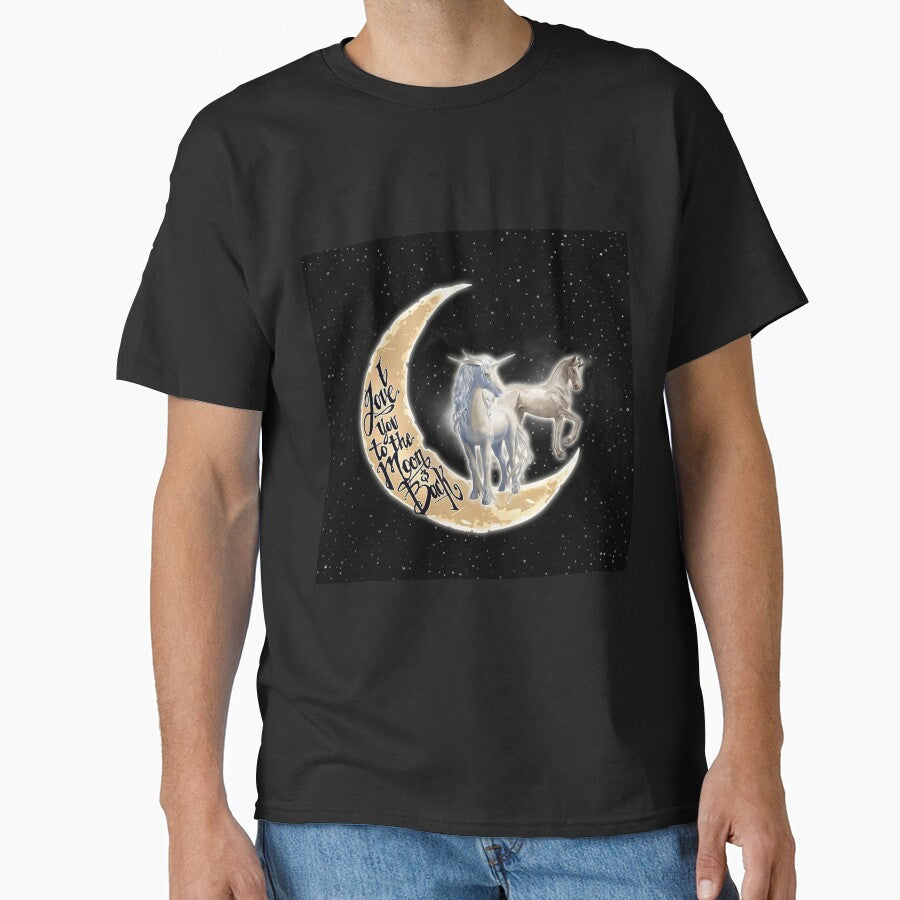Love You To The Moon And Back Unicorn by VickyCloset T-Shirts, Hoodie, Sweatshirt | BlankRebels.com (Image 1)