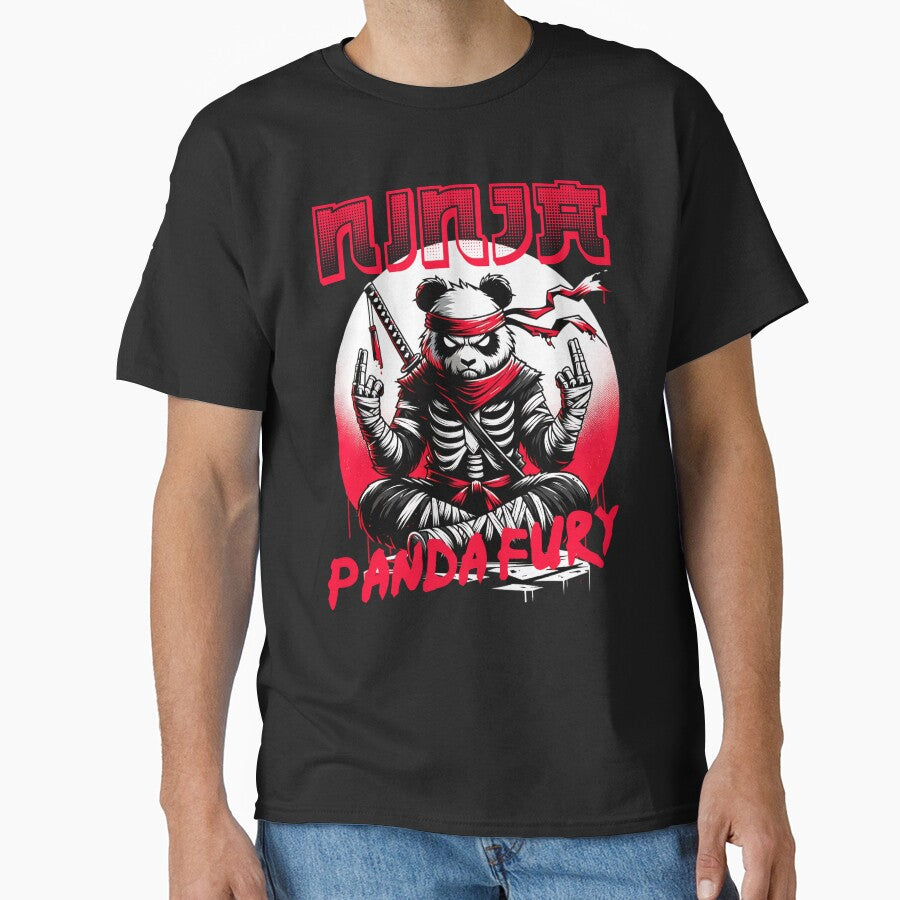 ninja panda with sword meditating by Aviartz01 T-Shirts, Hoodie, Sweatshirt | BlankRebels.com (Image 1)