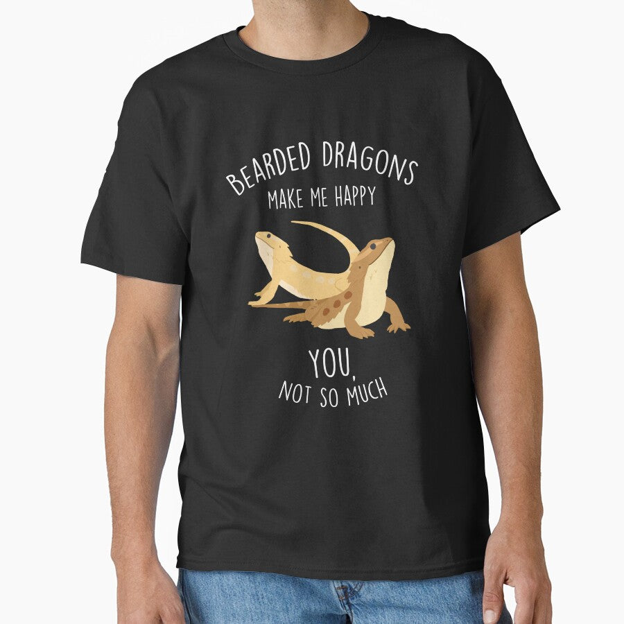 Bearded Dragons Make Me Happy by Clara Hollins T-Shirts, Hoodie, Sweatshirt | BlankRebels.com (Image 1)