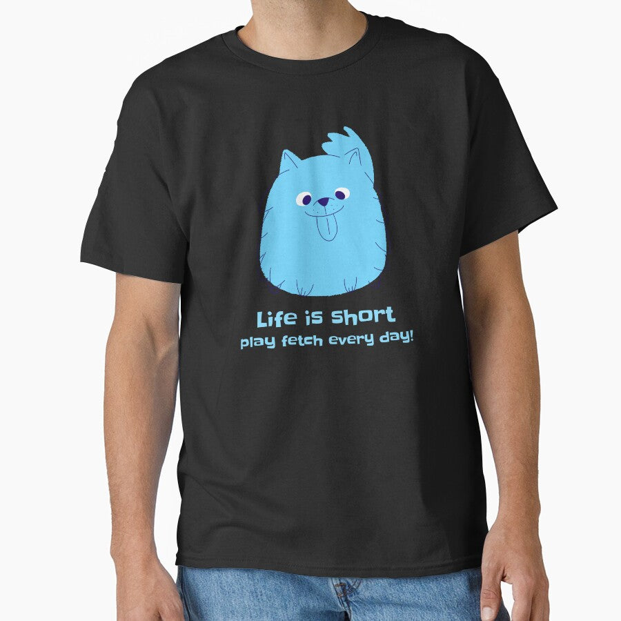Life Is Short, Play Fetch Every Day Cute Dog by Harmonick-Tees Hoodie, Sweatshirt | BlankRebels.com (Image 1)