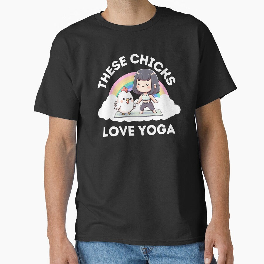 Funny Yoga Girl Chicken Chick by DivineMovement T-Shirts, Hoodie, Sweatshirt | BlankRebels.com (Image 1)