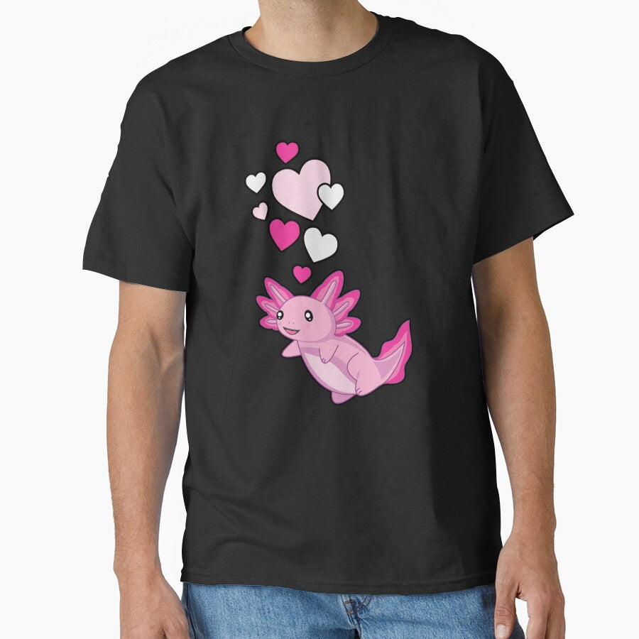 Cute Axolotl With Hearts by eternallygifted T-Shirts, Hoodie, Sweatshirt | BlankRebels.com (Image 1)